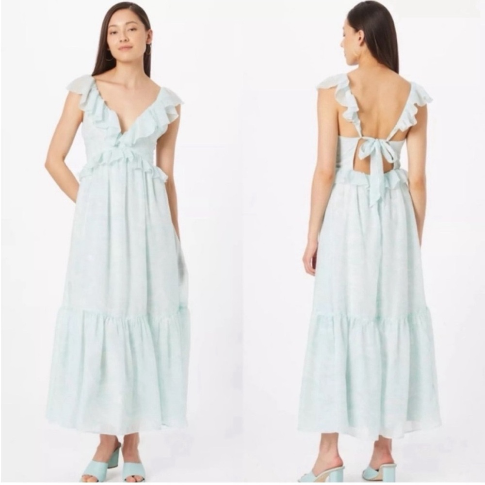 Abercrombie & Fitch Drama Ruffle Maxi Dress (L)